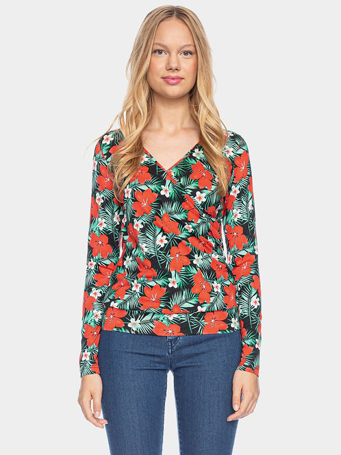 ATO Berlin Emma - Langarm Shirt mit Blumen Print